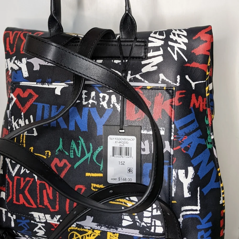 SOLD DKNY graffiti backpack - Picture 2 of 6